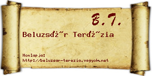 Beluzsár Terézia névjegykártya